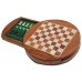 Wood Magnetic Round Chess Set 9" 