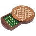 Wood Magnetic Round Chess Set 9" 