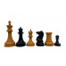 Reproduced 1849 Original Staunton Chess Pieces in Ebony Wood and Antique Boxwood 4.5" King