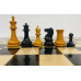 Reproduced 1849 Original Staunton Chess Pieces in Ebony Wood and Antique Boxwood 4.5" King