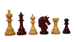 Coco Elvis 4.5" Luxury Wooden chess pieces in Budrosewood