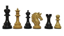 Coco Elvis 4.5" Luxury Wooden chess pieces in Ebony Wood