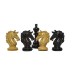 Coco Elvis 4.5" Luxury Wooden chess pieces in Ebony Wood