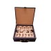 Burgundy Leatherette Storage Box for 4.5" Chess Pieces