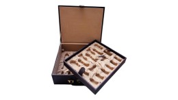 Burgundy Leatherette Storage Box for 4.5" Chess Pieces