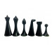 Minimalist Hermann Ohme Chess Pieces 3.6"Ebonised with Sheesham wood Borderless chess board 50 mm square