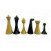 Minimalist Hermann Ohme Chess Pieces 3.6"Ebonised with Sheesham wood Borderless chess board 50 mm square