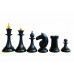 The Queen Gambit Chess Pieces 4"Ebonised Wood and Antique Boxwood