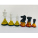 Painted Wooden Staunton Chess Pieces  Weighted Boxwood 4"