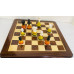 Painted Wooden Staunton Chess Pieces  Weighted Boxwood 4"