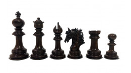 Toronto Castle Prestige Chess Pieces In Rosewood/Boxwood 4.6"