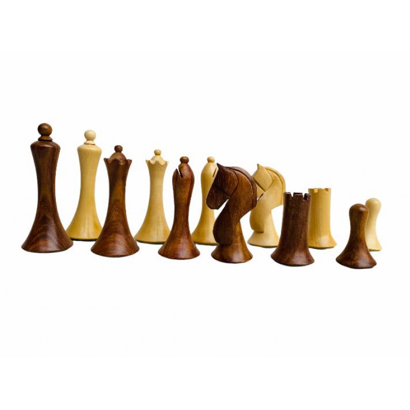 3.9 Ulbrich Series Wooden Chess Set with Extra Queens Modern Weighted  Chessmen