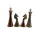  ART DECO SOLID BRASS CHESS PIECES 4"