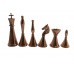  ART DECO SOLID BRASS CHESS PIECES 4"