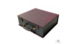 Luxury Twin Tier Leatherette Presentation Case for 4.25" to 5" King Height Chess Pieces