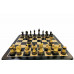 1950 Reproduced Dubrovnik Bobby Fischer Chessmen  In Lacquer Finished Burnt & Natural Boxwood - 3.7" King