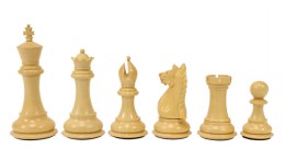 Supreme Wood Chess Pieces 4" Ebonised