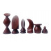 Reproduced 1943-44 Max Ernst Chess Set 5.5" Budrosewood