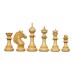 The Sikh Empire Wooden Luxury Chess Pieces 4.5" King in Boxwood and Ebony Wood(Natural black Wood)