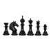 The Sikh Empire Wooden Luxury Chess Pieces 4.5" King in Boxwood and Ebony Wood(Natural black Wood)