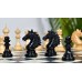 The Sikh Empire Wooden Luxury Chess Pieces 4.5" King in Boxwood and Ebony Wood(Natural black Wood)